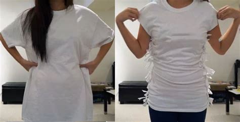 diy oversized shirt cutting.